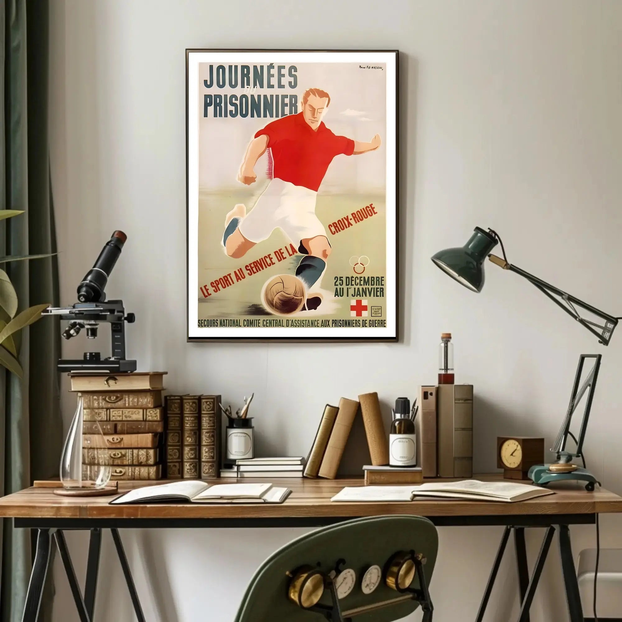World War II Red Cross Sports Event Poster PosterGoat