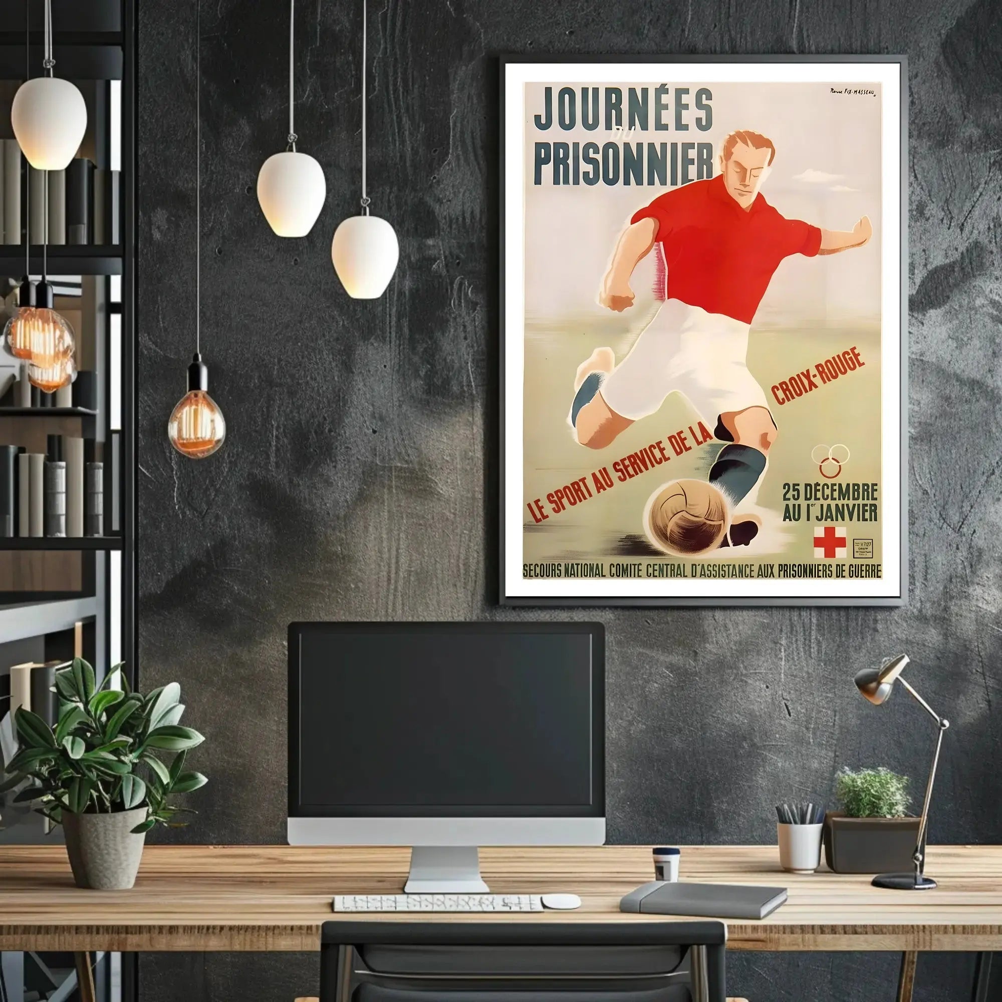 World War II Red Cross Sports Event Poster PosterGoat