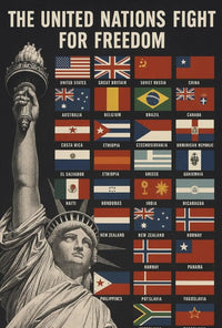 World War II United Nations Freedom Propaganda Poster PosterGoat
