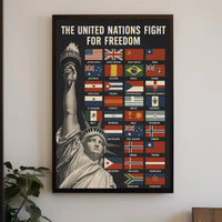 World War II United Nations Freedom Propaganda Poster PosterGoat