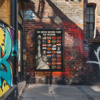 World War II United Nations Freedom Propaganda Poster PosterGoat