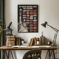 World War II United Nations Freedom Propaganda Poster PosterGoat