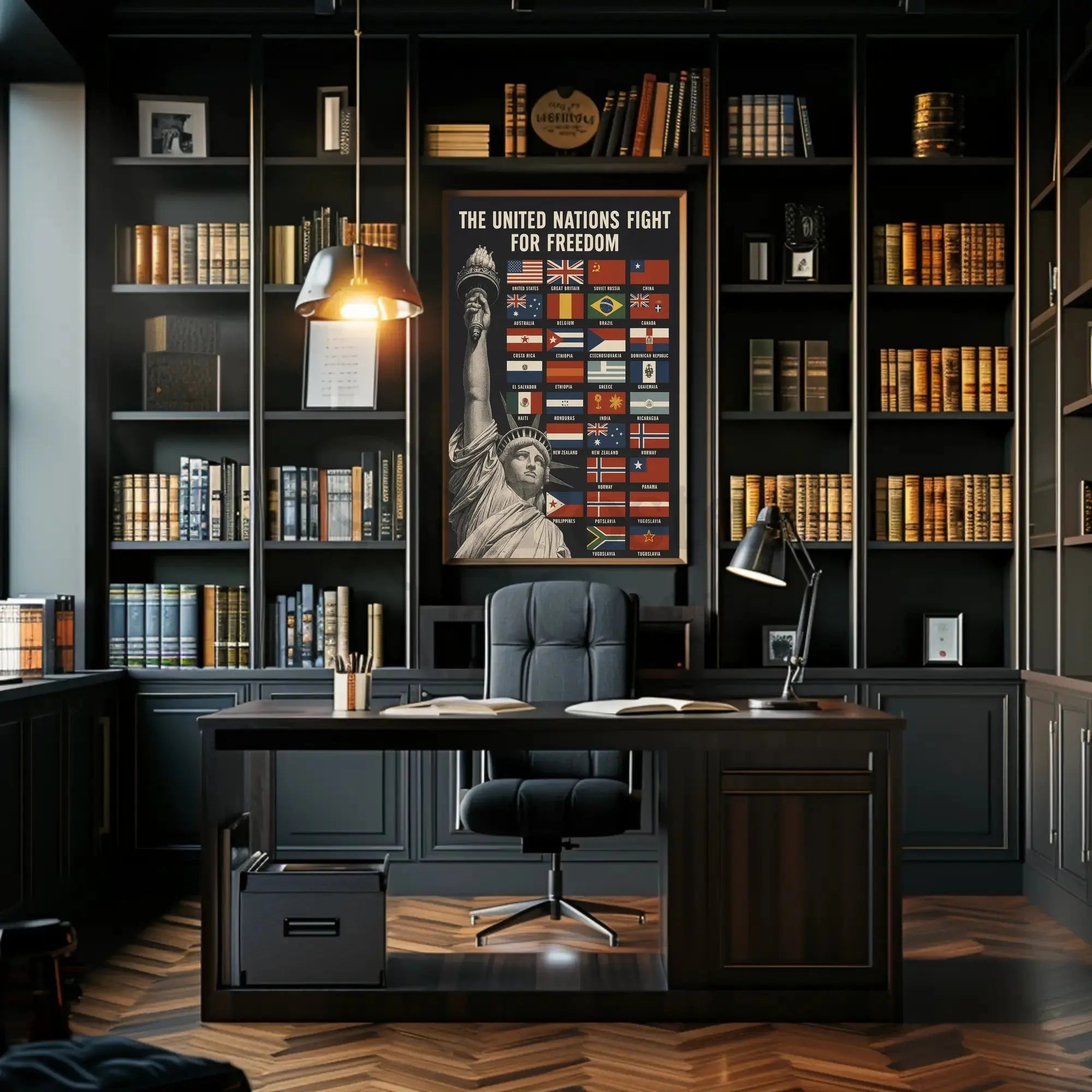 World War II United Nations Freedom Propaganda Poster PosterGoat