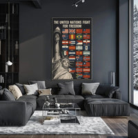 World War II United Nations Freedom Propaganda Poster PosterGoat