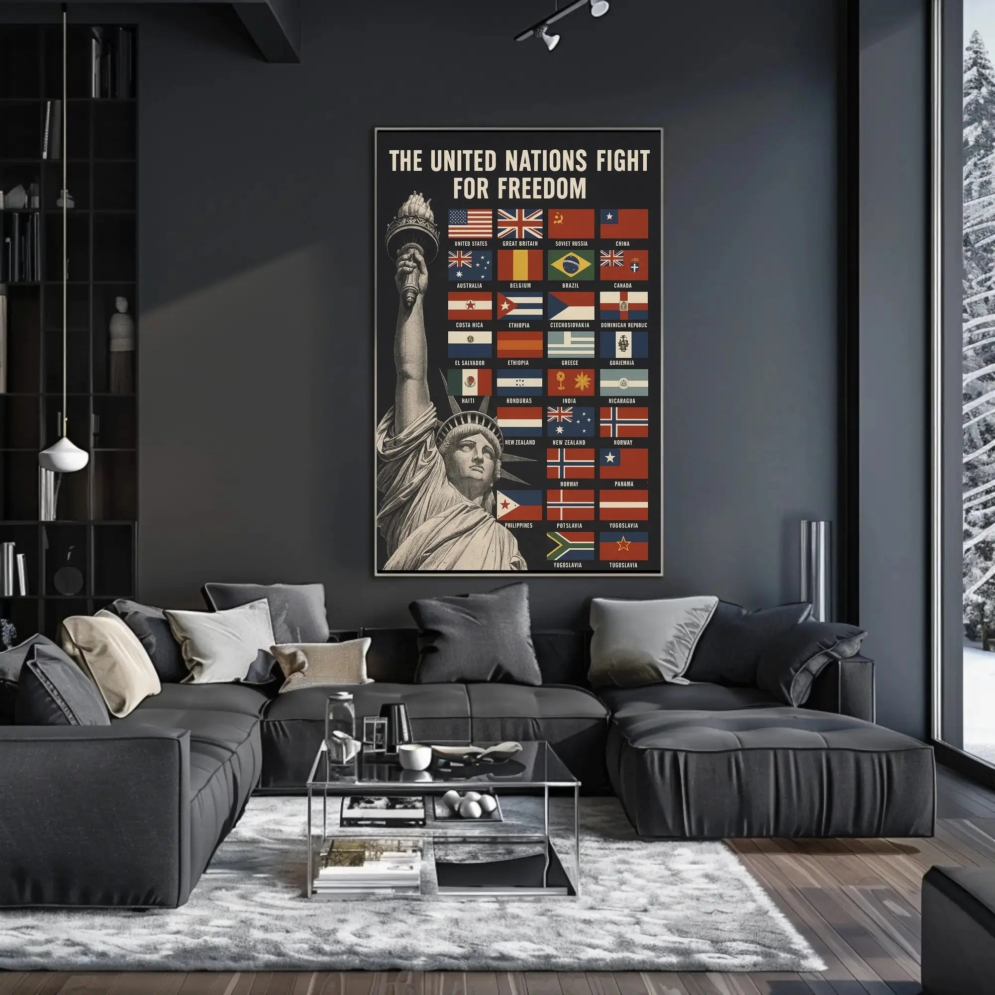 World War II United Nations Freedom Propaganda Poster PosterGoat