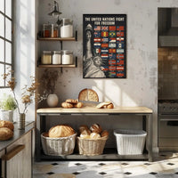 World War II United Nations Freedom Propaganda Poster PosterGoat