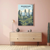 Wulingyuan Scenic Landscape Art Print Travel Poster PosterGoat