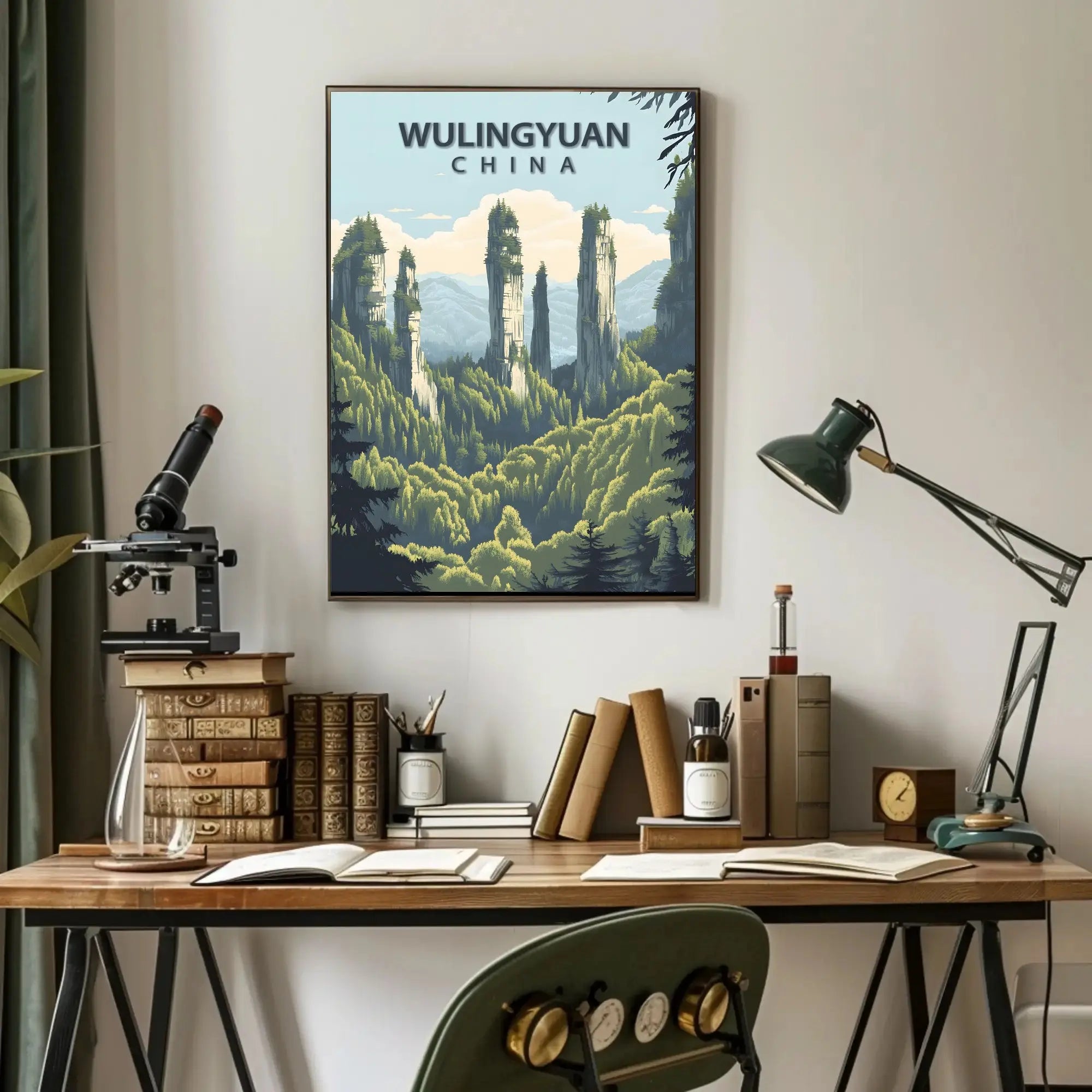 Wulingyuan Scenic Landscape Art Print Travel Poster PosterGoat