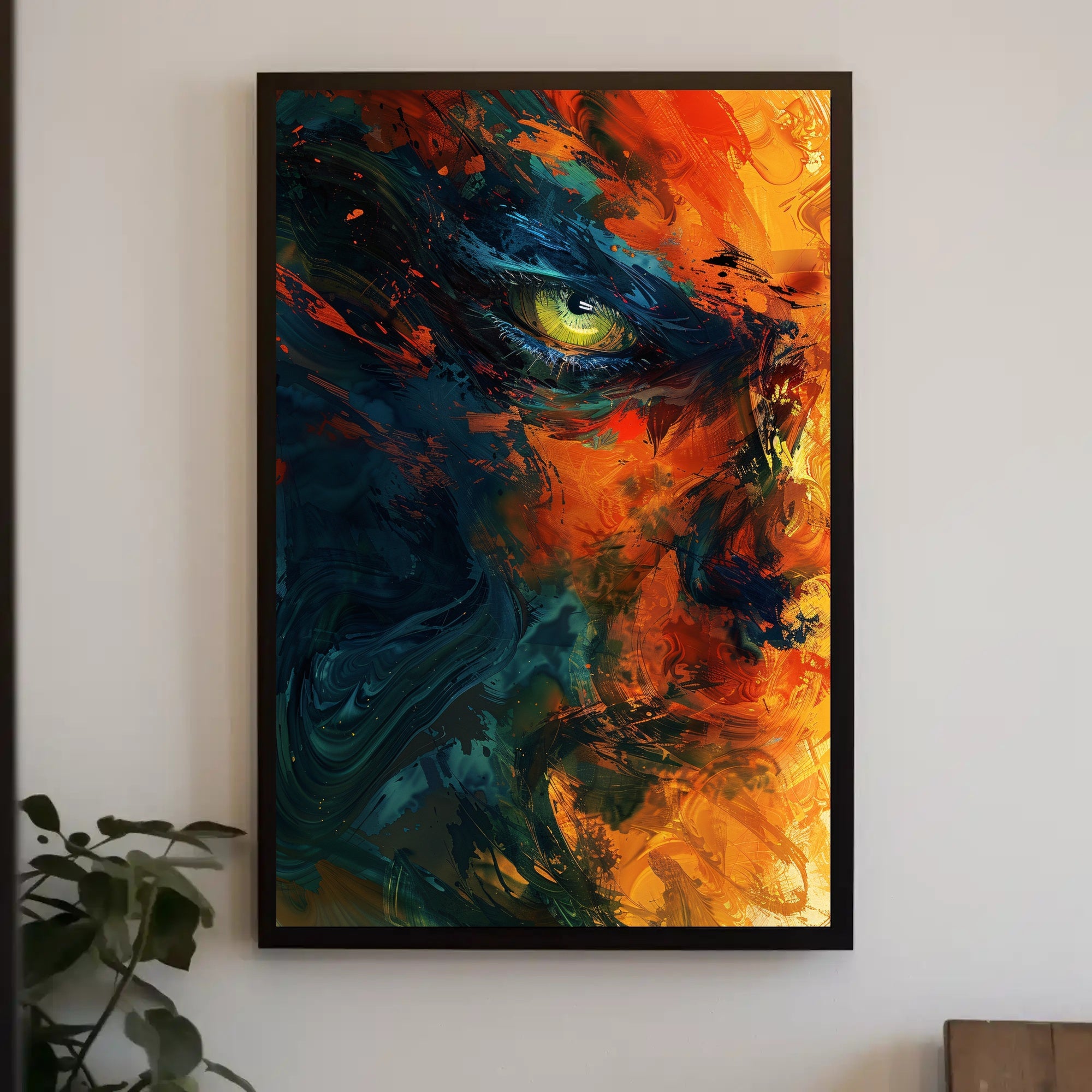 Yellow Eye Abstract Art Poster - Abstract or Artistic Poster PosterGoat