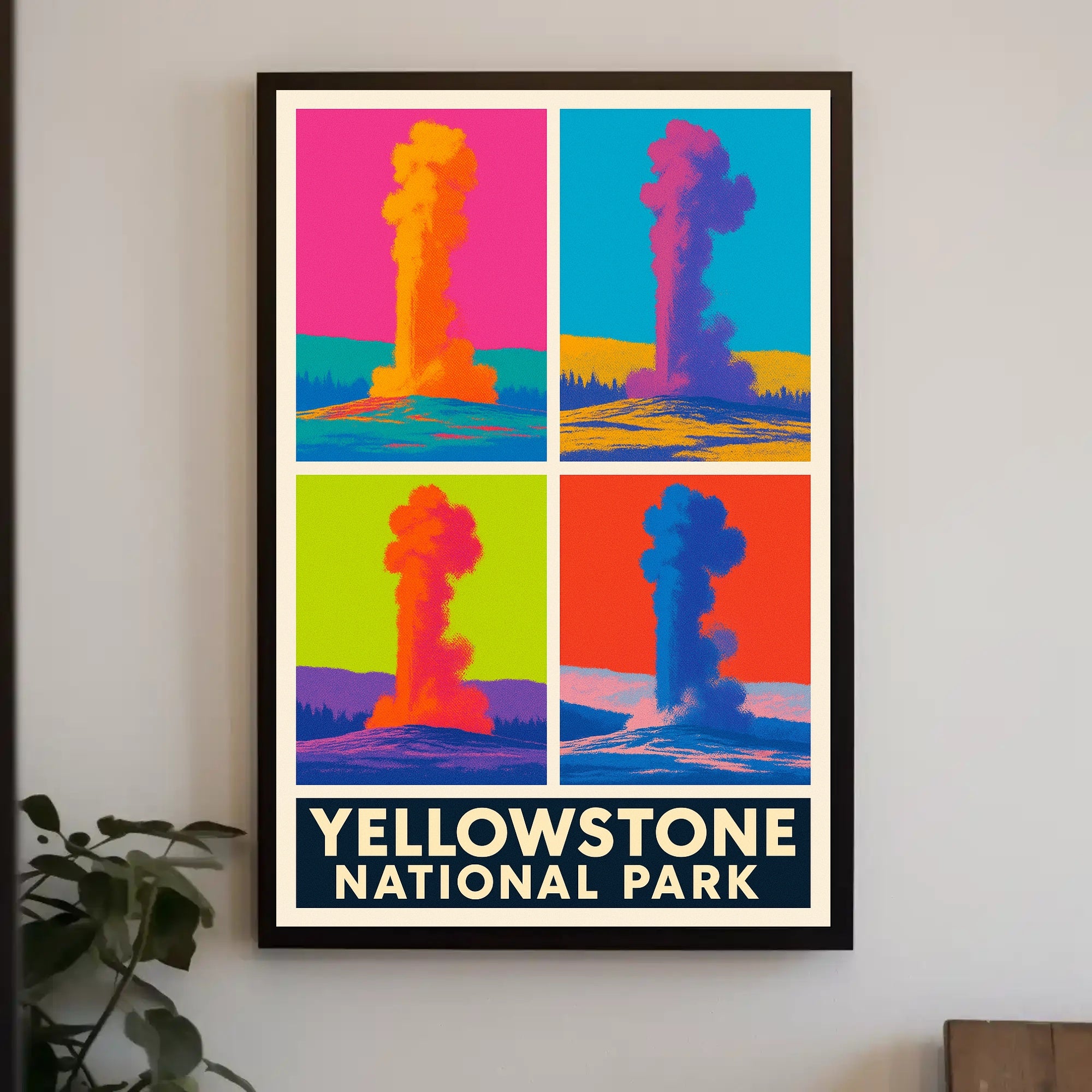 Yellowstone National Park Colorful Eruptions Poster PosterGoat