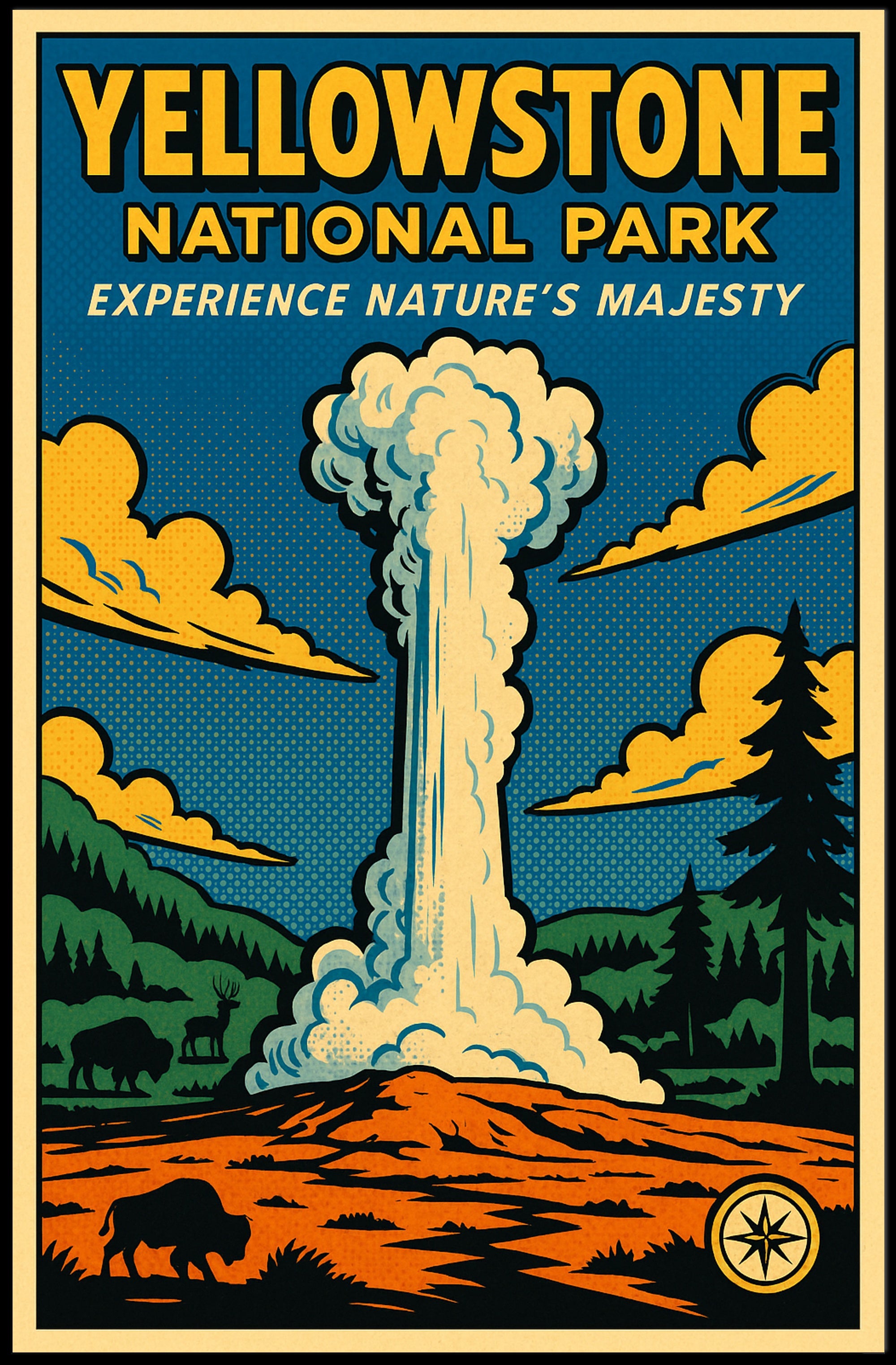 Yellowstone National Park Experience Natures Majesty Poster PosterGoat