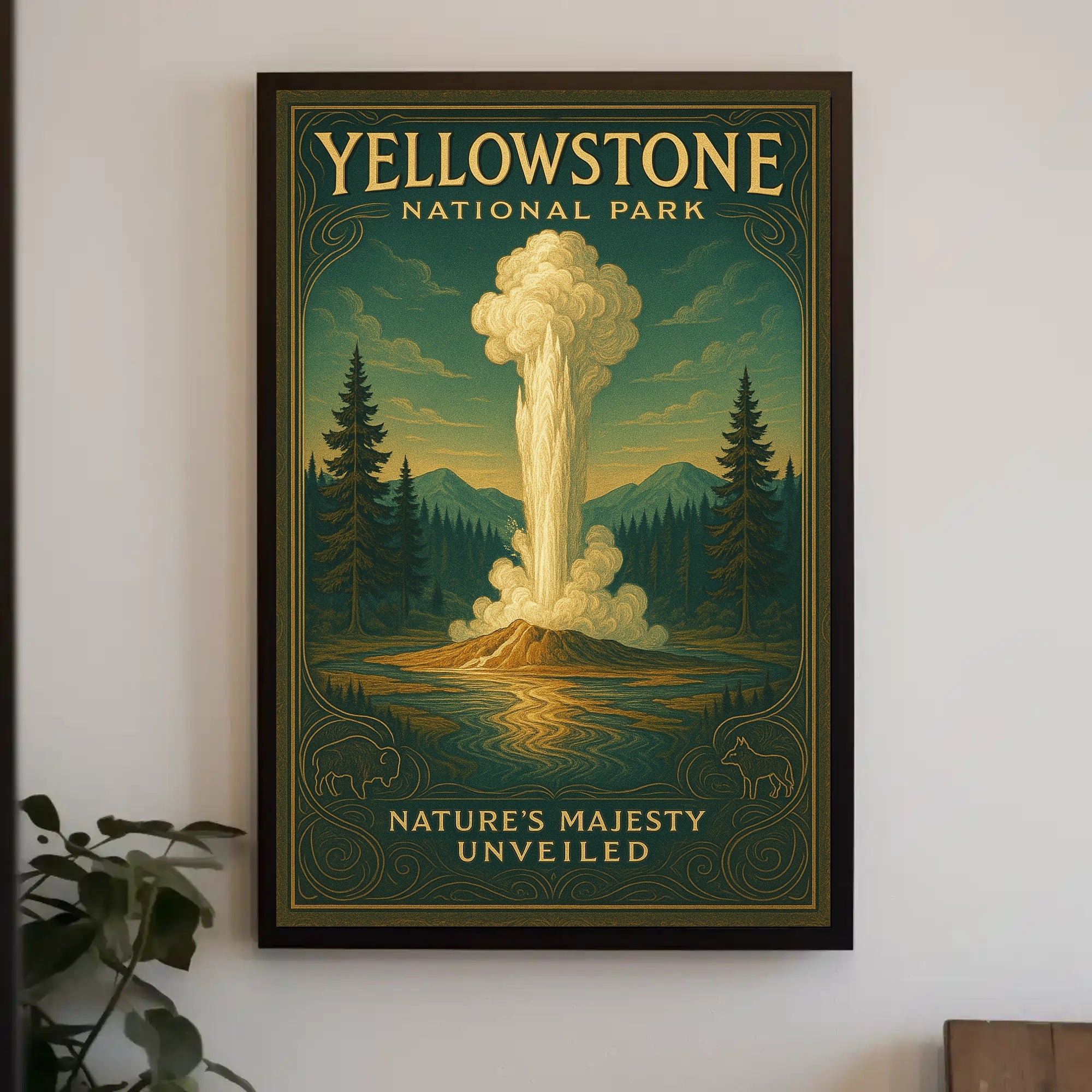 Yellowstone National Park Natures Majesty Unveiled Poster PosterGoat