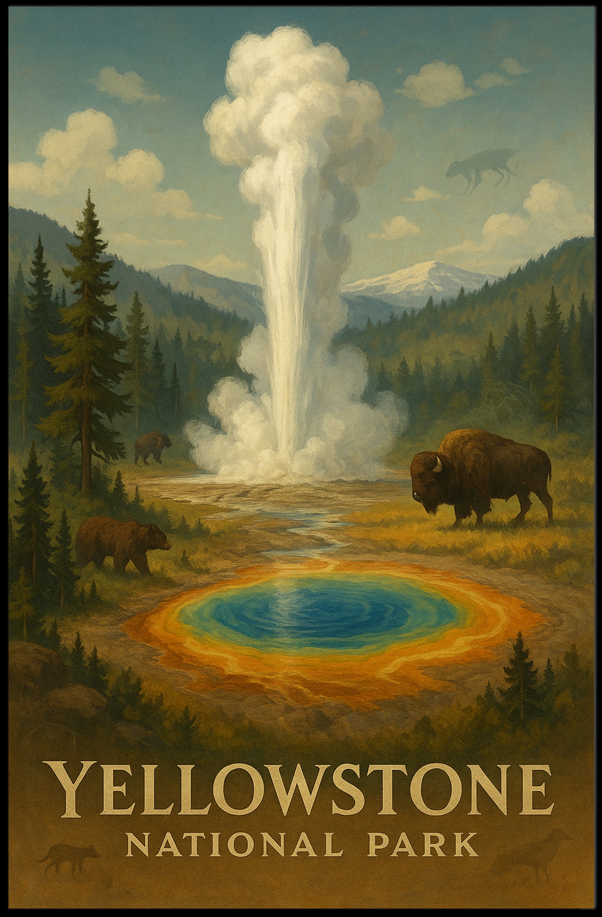Yellowstone National Park Poster PosterGoat