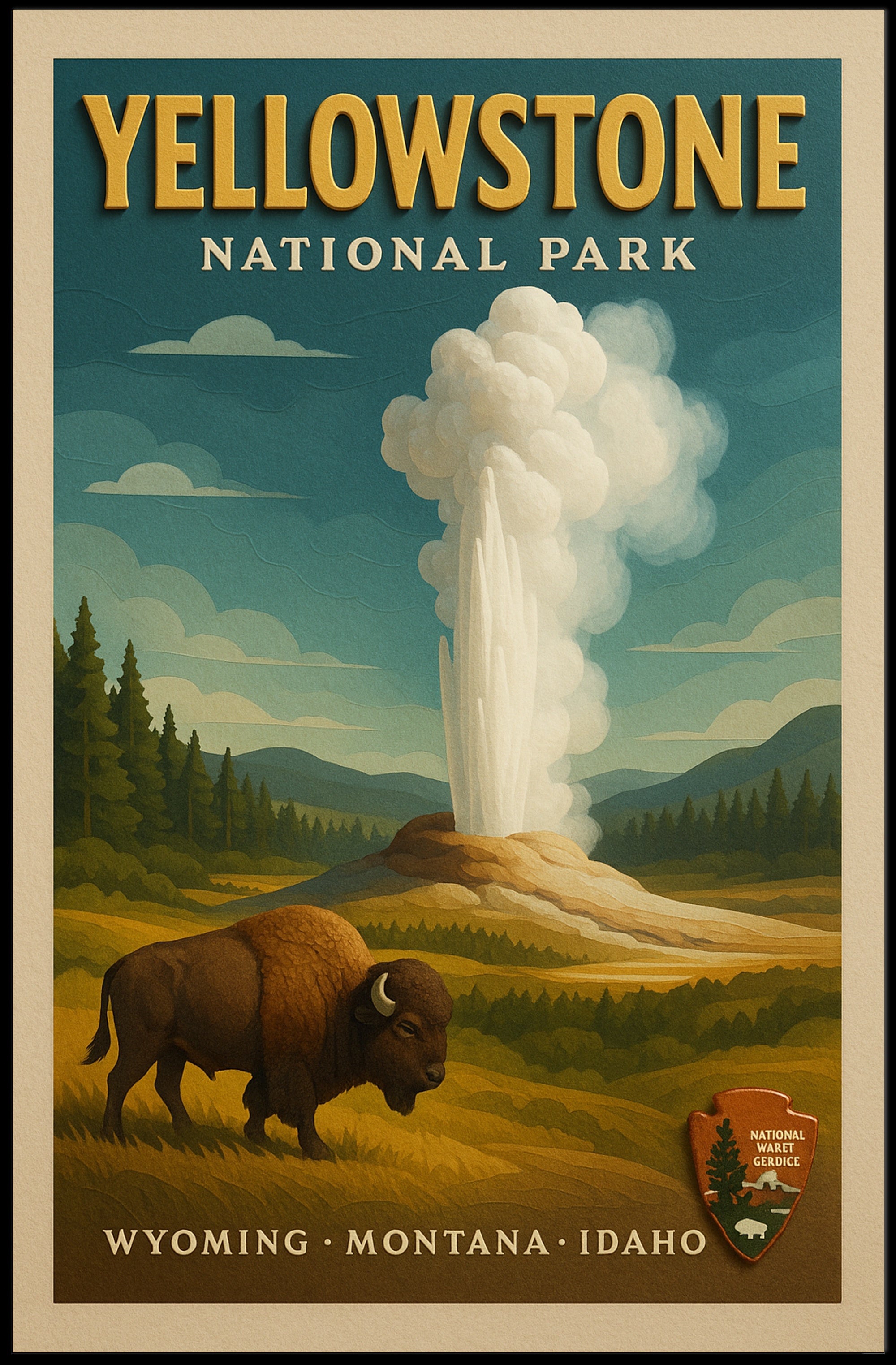 Yellowstone National Park Poster PosterGoat