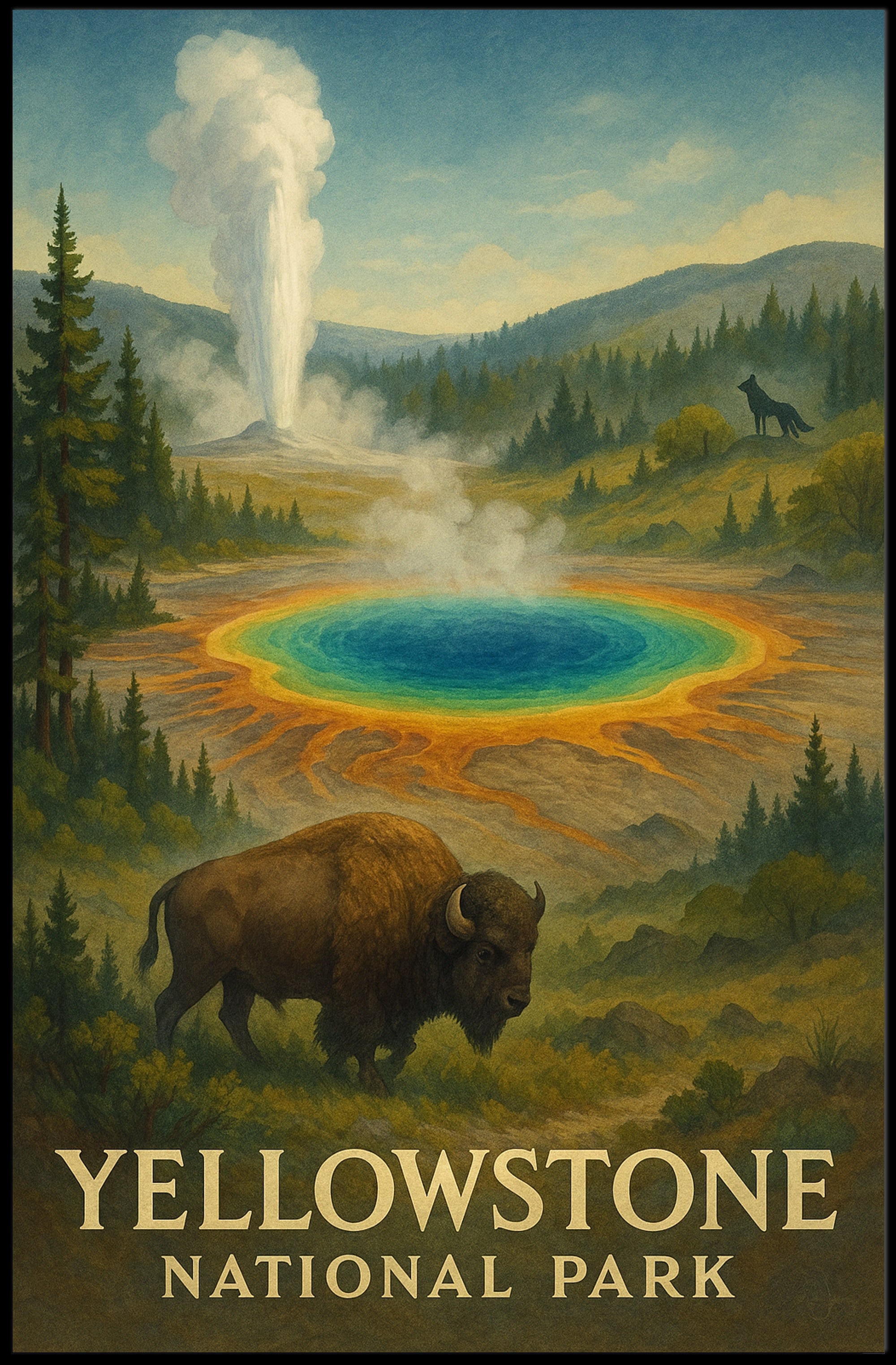 Yellowstone National Park Poster PosterGoat