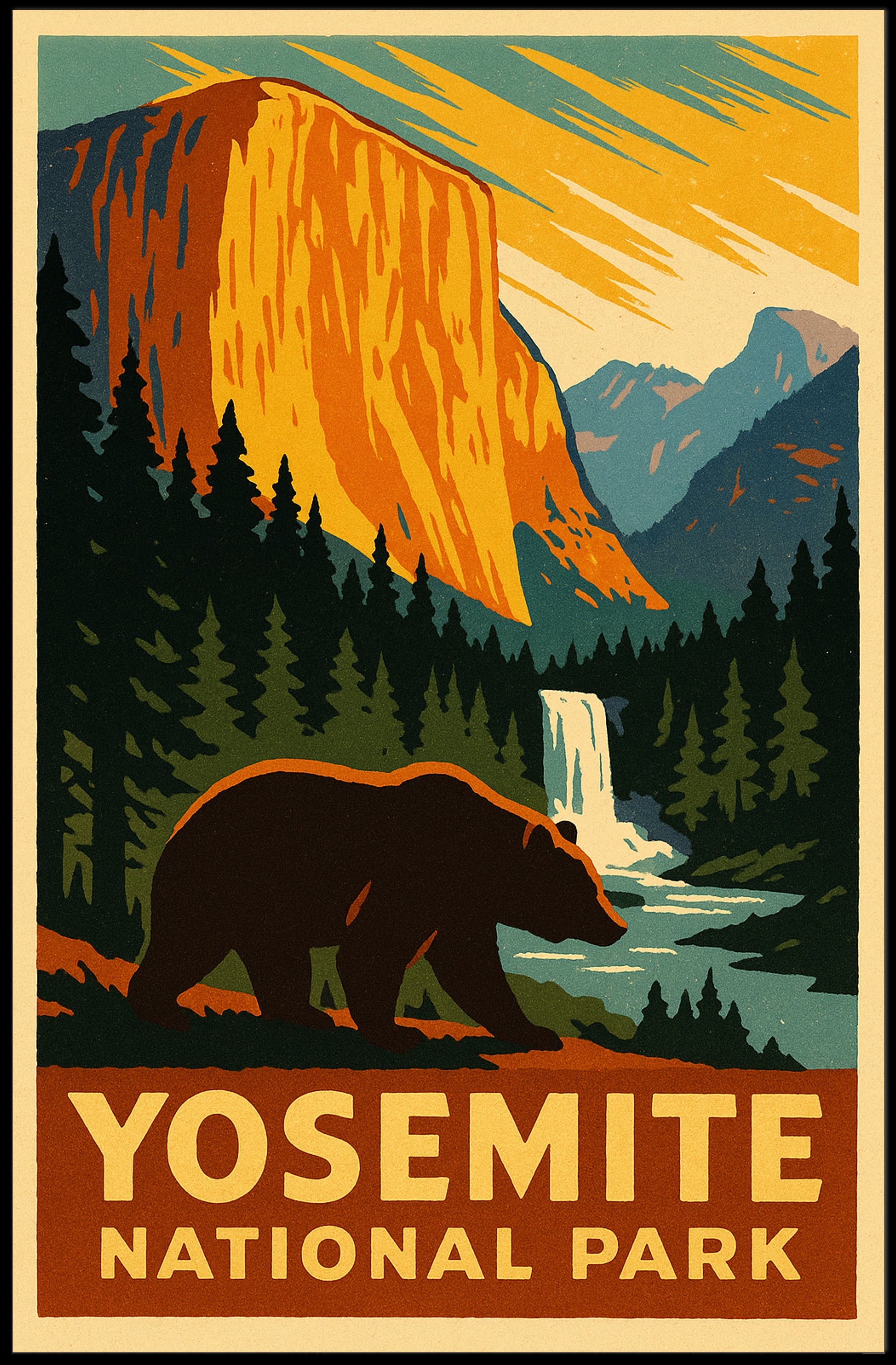 Yosemite National Park Poster PosterGoat