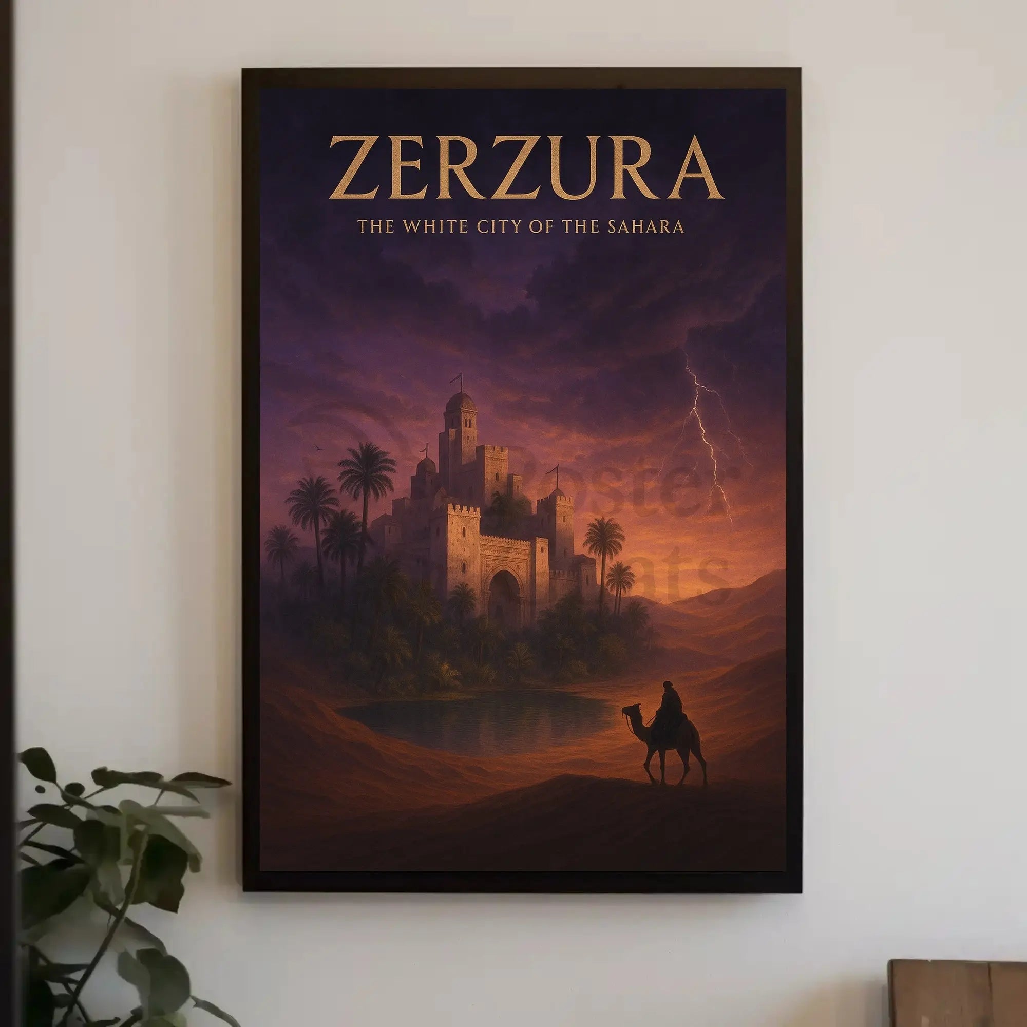 Zerzura Mirage: Mystical Adventure Travel Poster PosterGoat