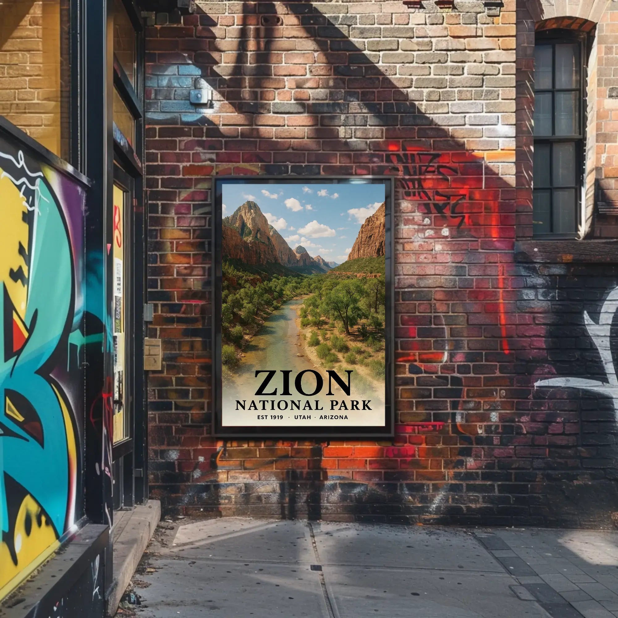 Zion National Park Adventure Awaits National Park Poster PosterGoat