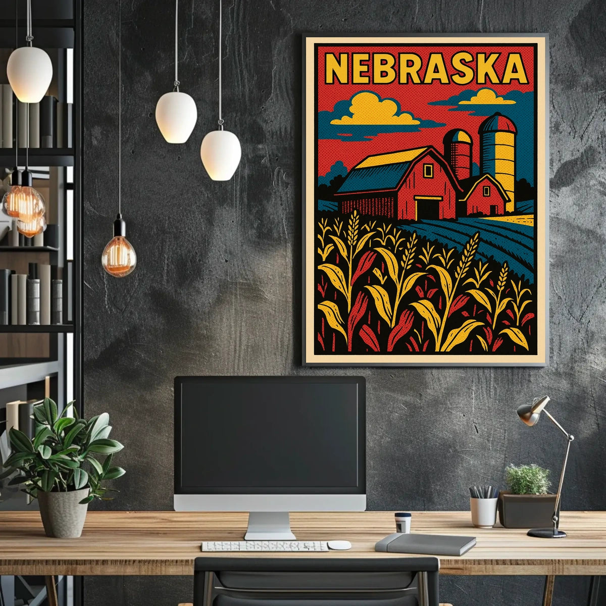 Nebraska Farm Life Poster