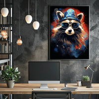 Patriotic Raccoon Poster