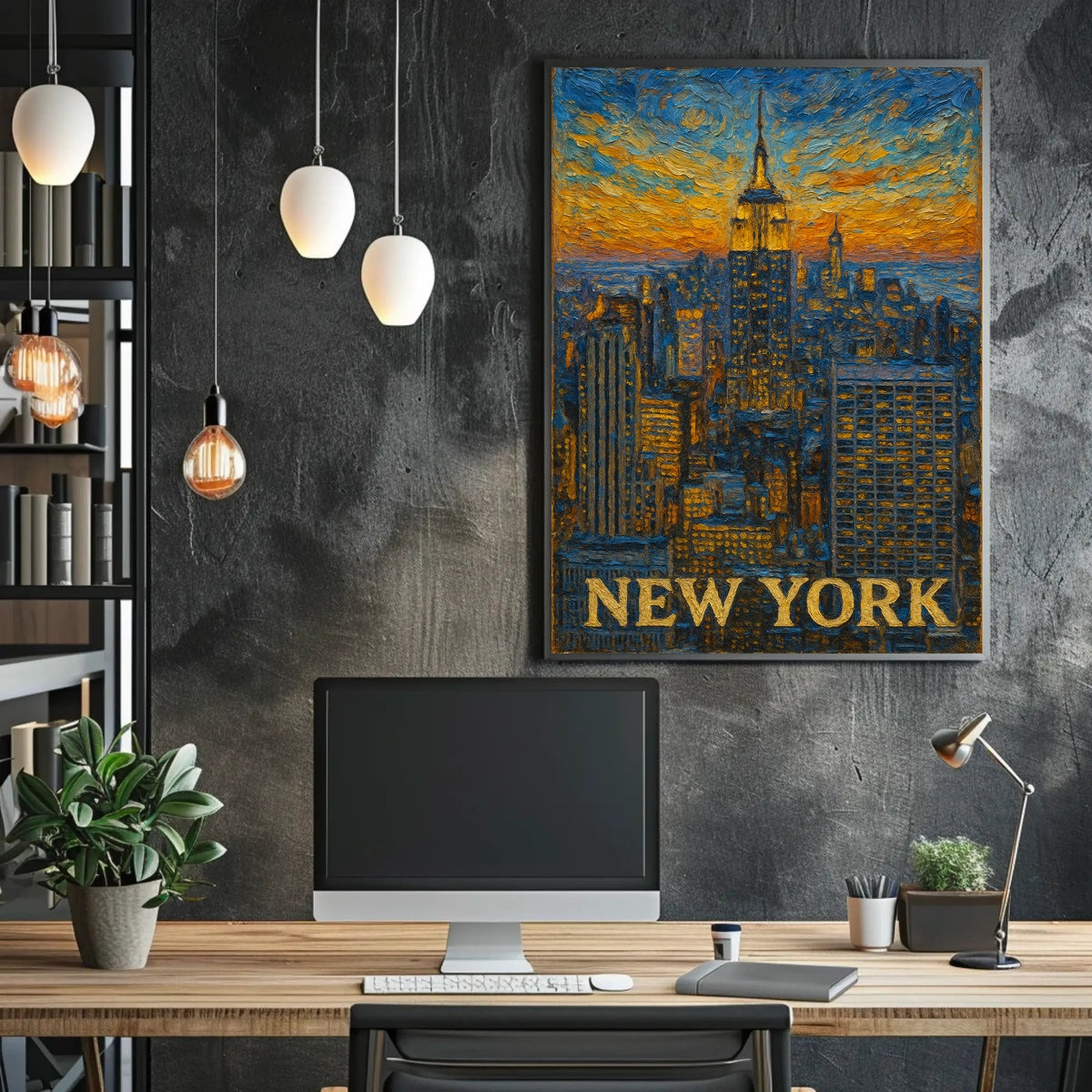 New York City Skyline Poster Wall Art for Home 18x24