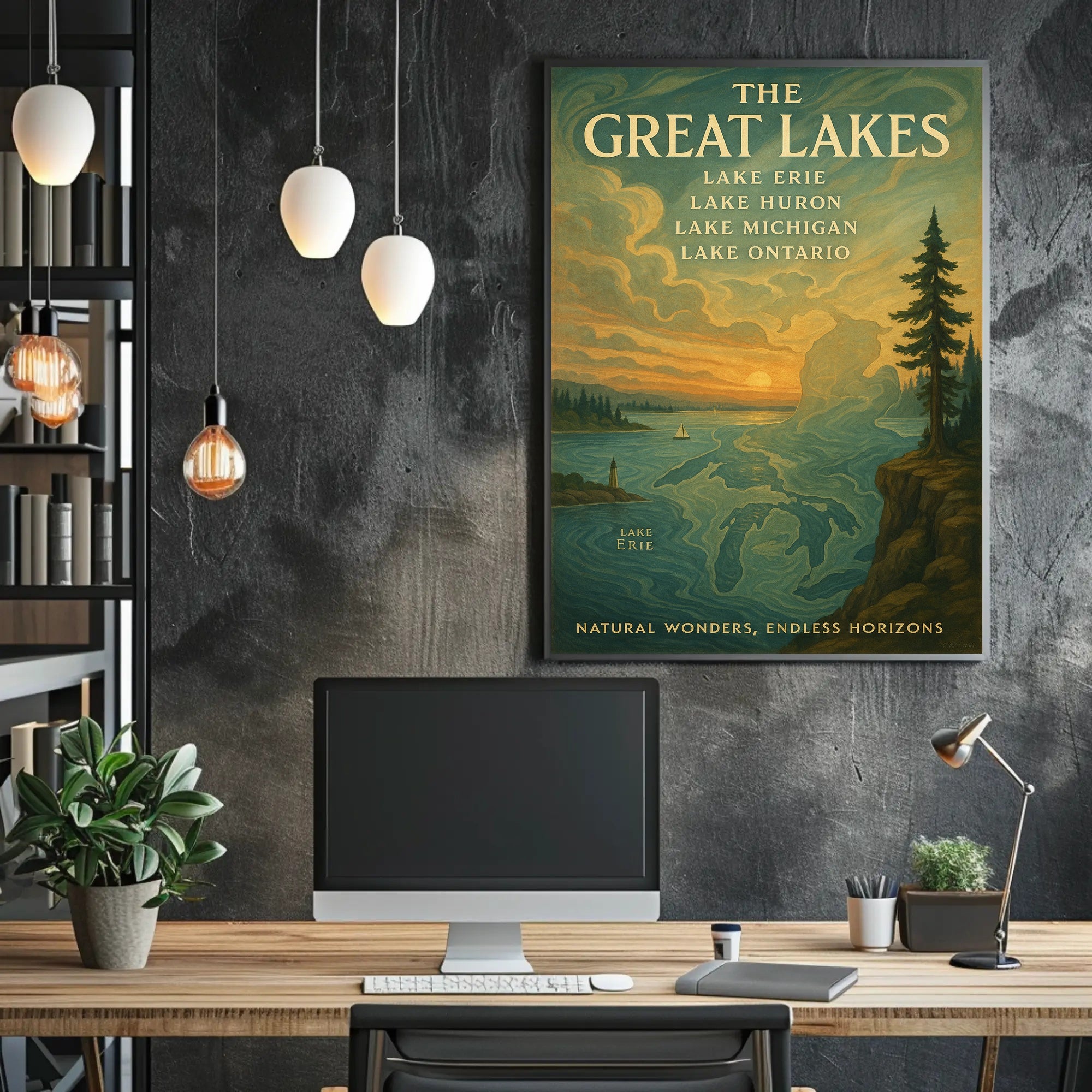 The Great Lakes Poster PosterGoat