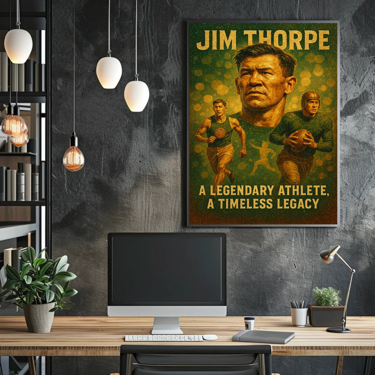 Jim Thorpe Iconic Sports Legend Poster