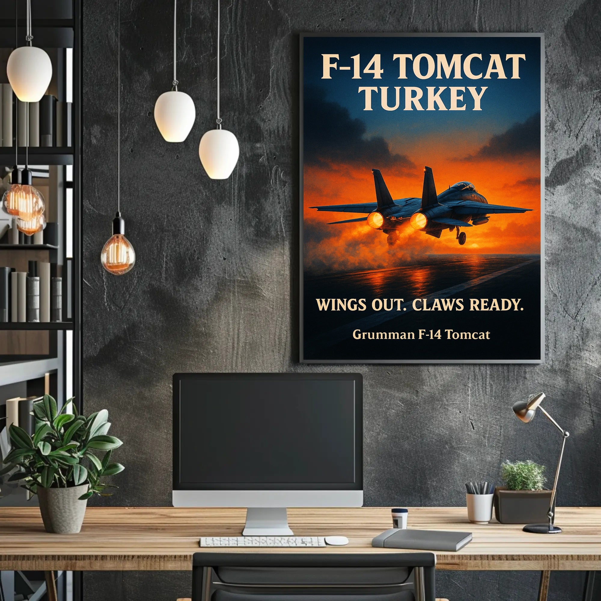 F-14 Tomcat Soaring High Poster PosterGoat