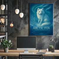 Arctic Fox Guardian of the Frozen Realms Poster