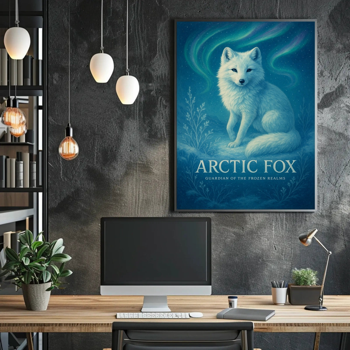 Arctic Fox Guardian of the Frozen Realms Poster