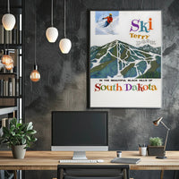 Terry Peak Ski Adventure Vintage Travel Poster PosterGoat