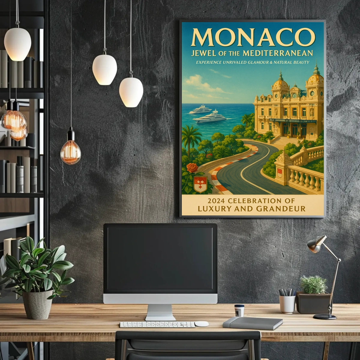 Monaco Jewel of the Mediterranean Poster