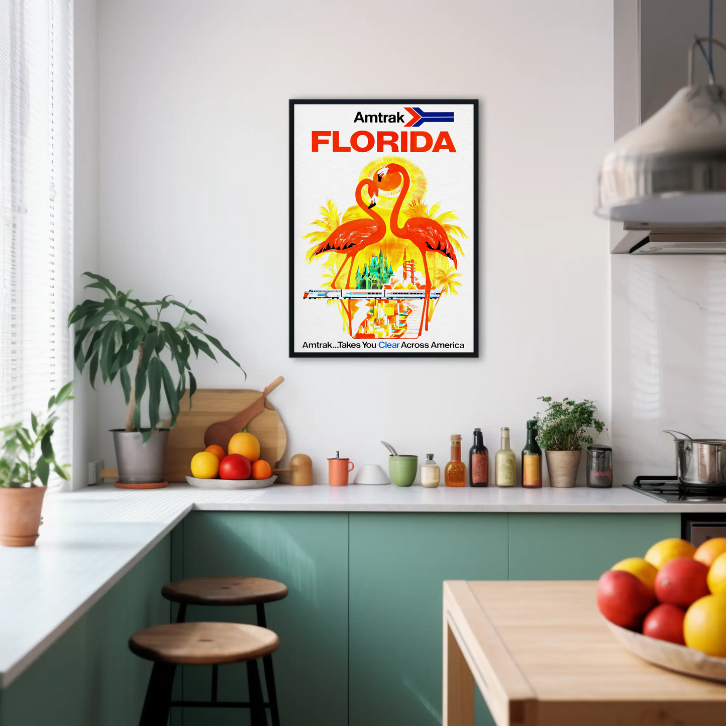 Amtrak Florida Vintage Poster