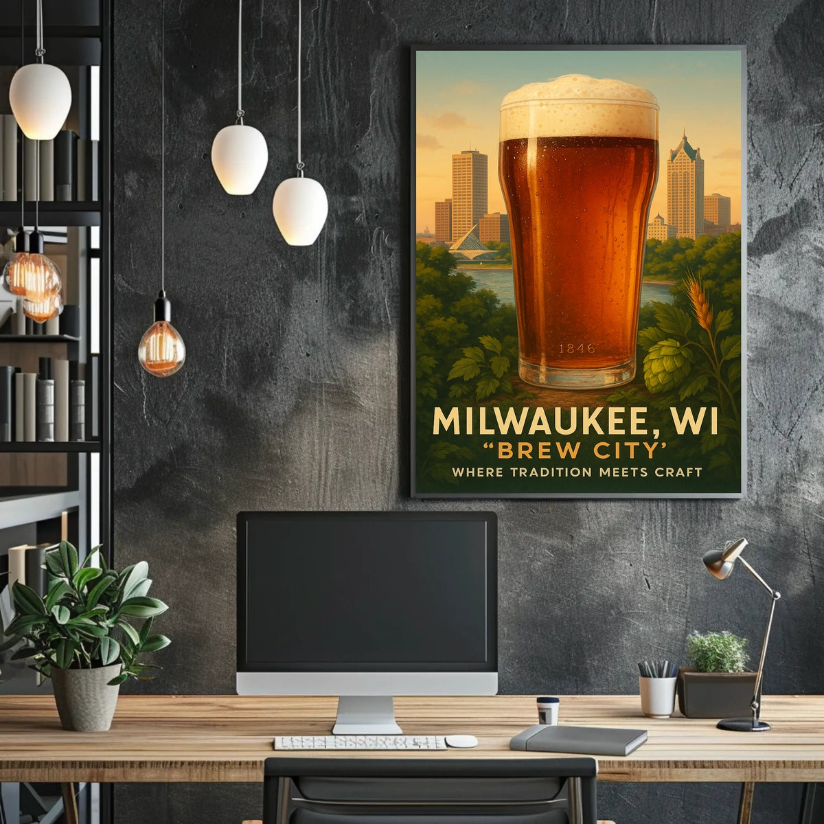 Milwaukee, WI Brew City Poster