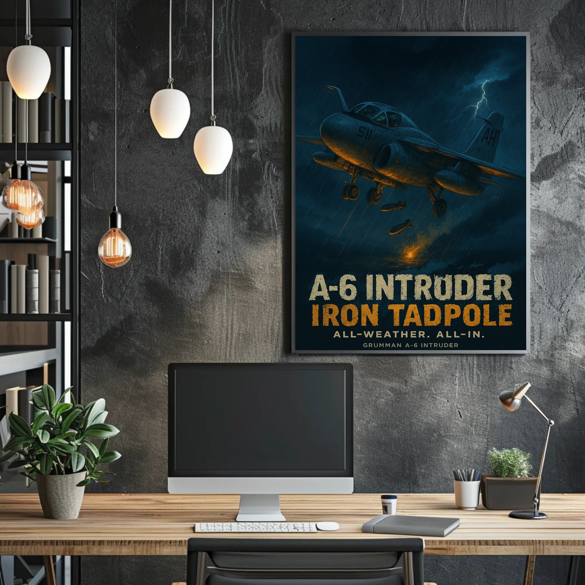 Grumman A-6 Intruder Combat Aircraft Poster