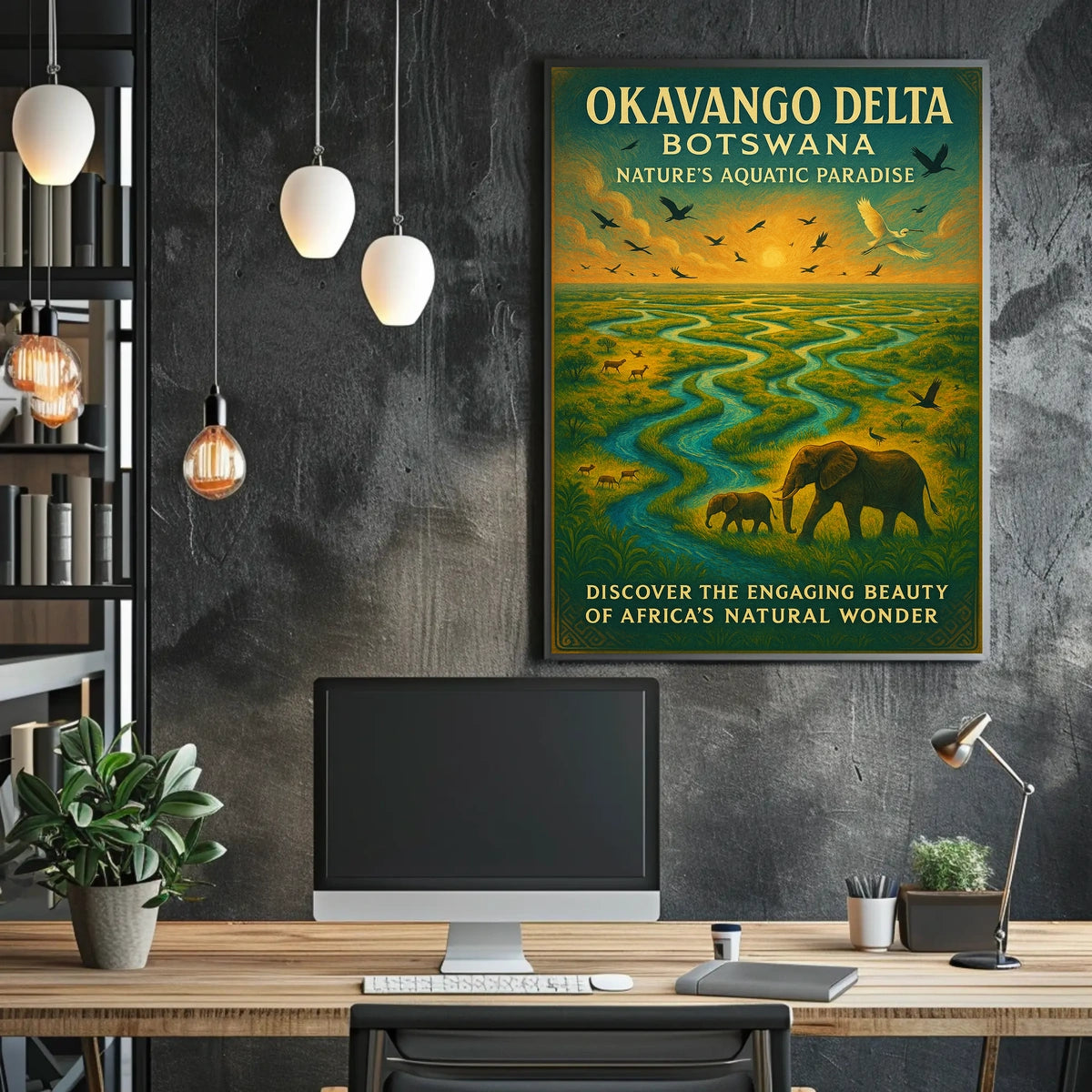 Okavango Delta Natures Aquatic Paradise Poster
