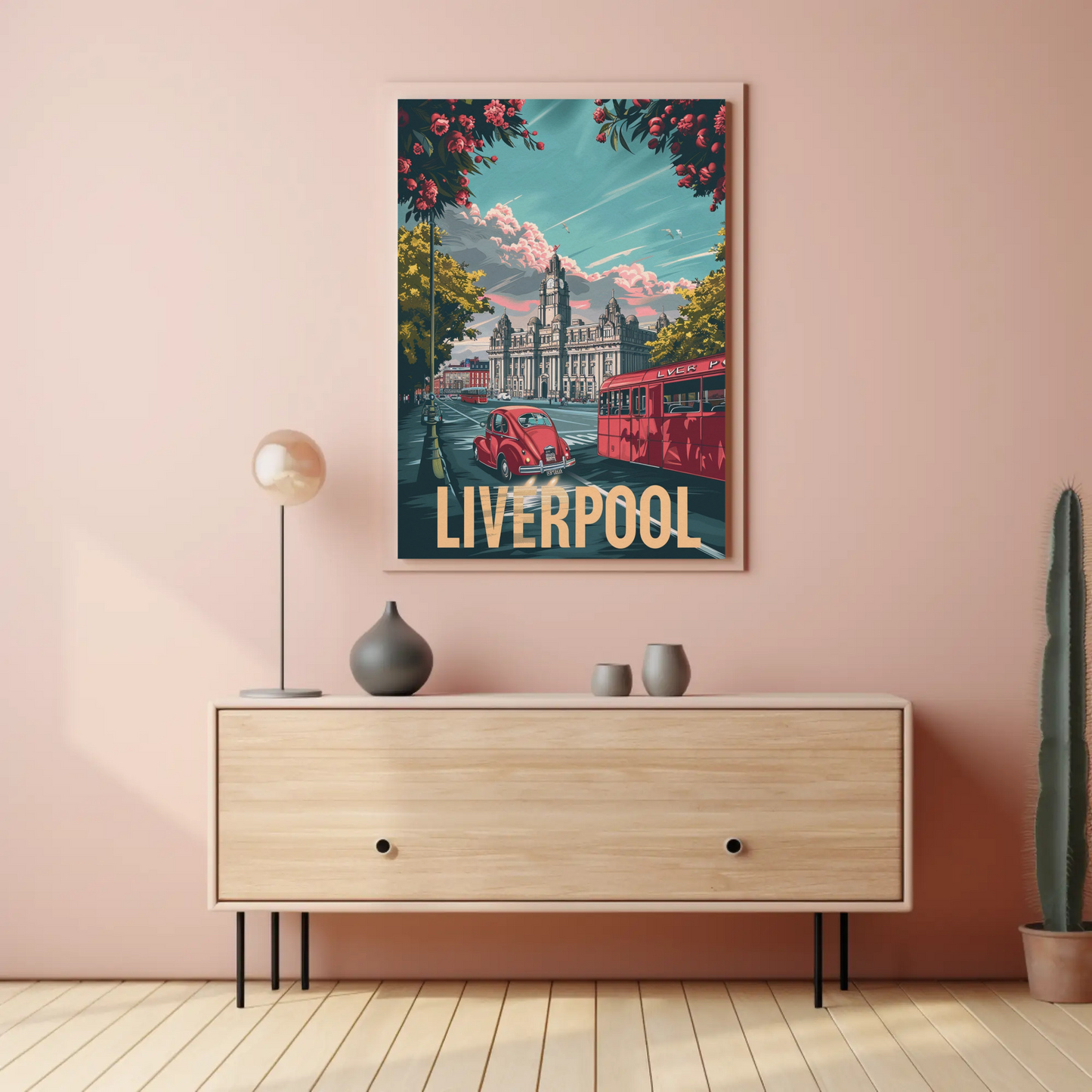 Liverpool Iconic Skyline Travel Poster