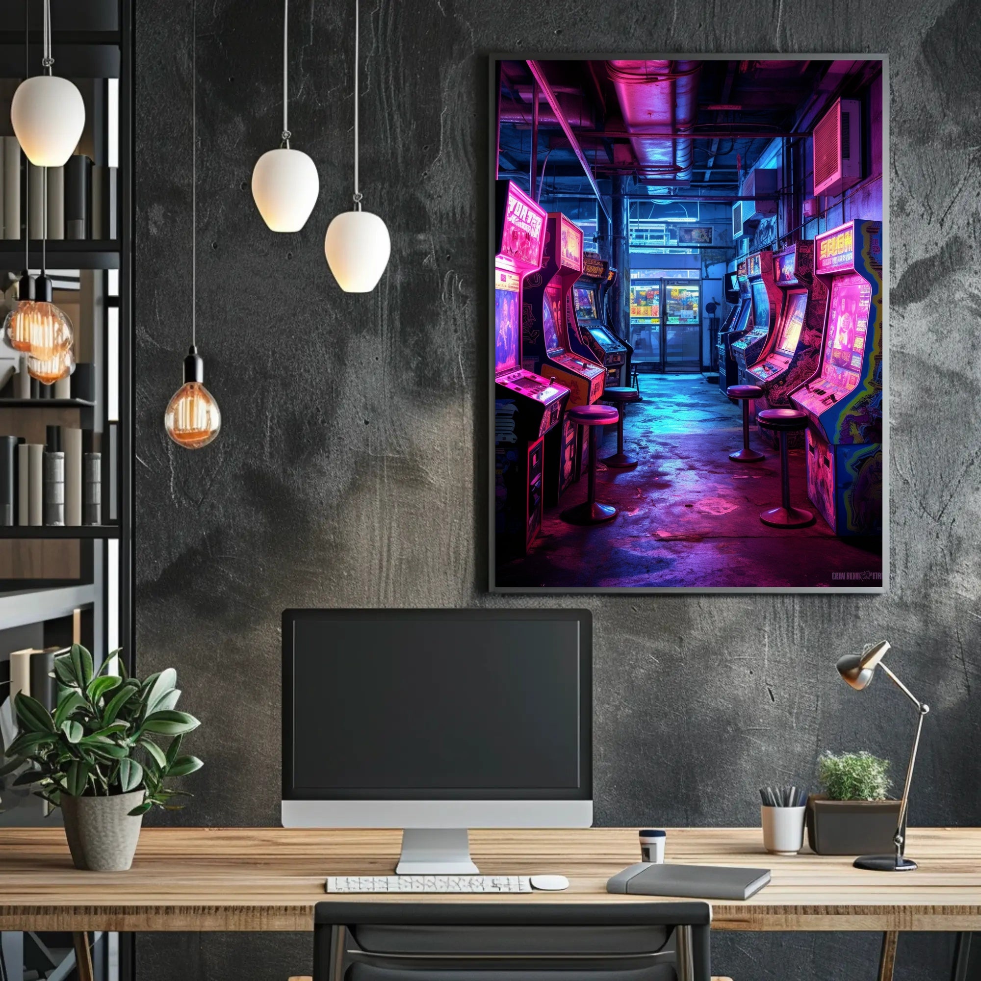 Retro Arcade Haven Poster