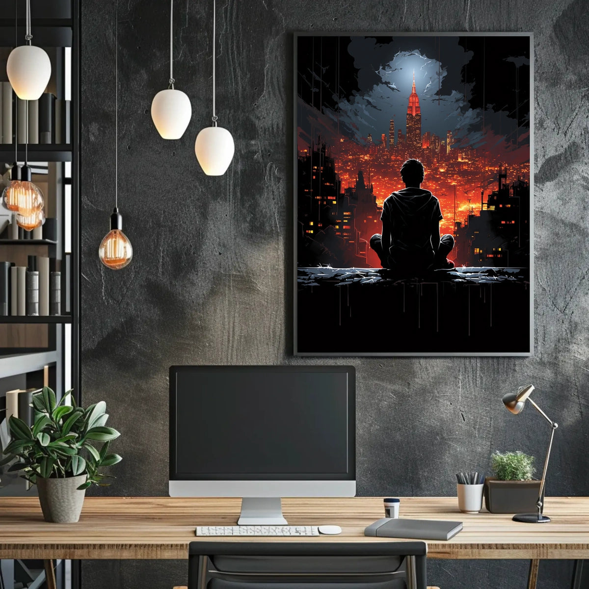 Cityscape Reflections Poster