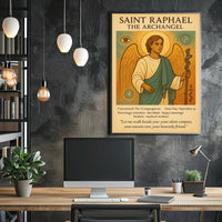 Saint Raphael the Archangel Spiritual Iconography Heritage Poster