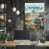 Vatican City's St. Peter's Basilica Travel Poster