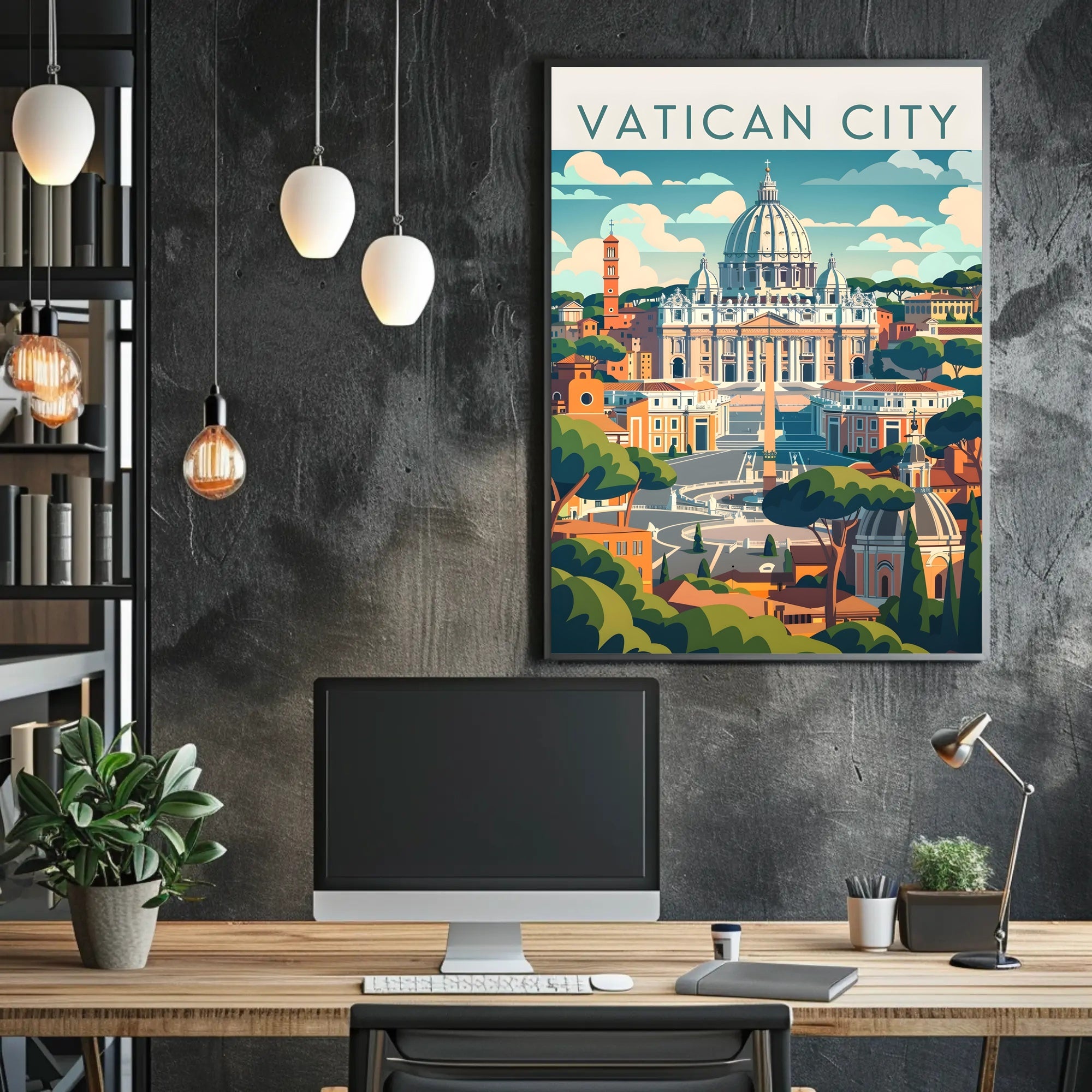 Vatican City's St. Peter's Basilica Travel Poster