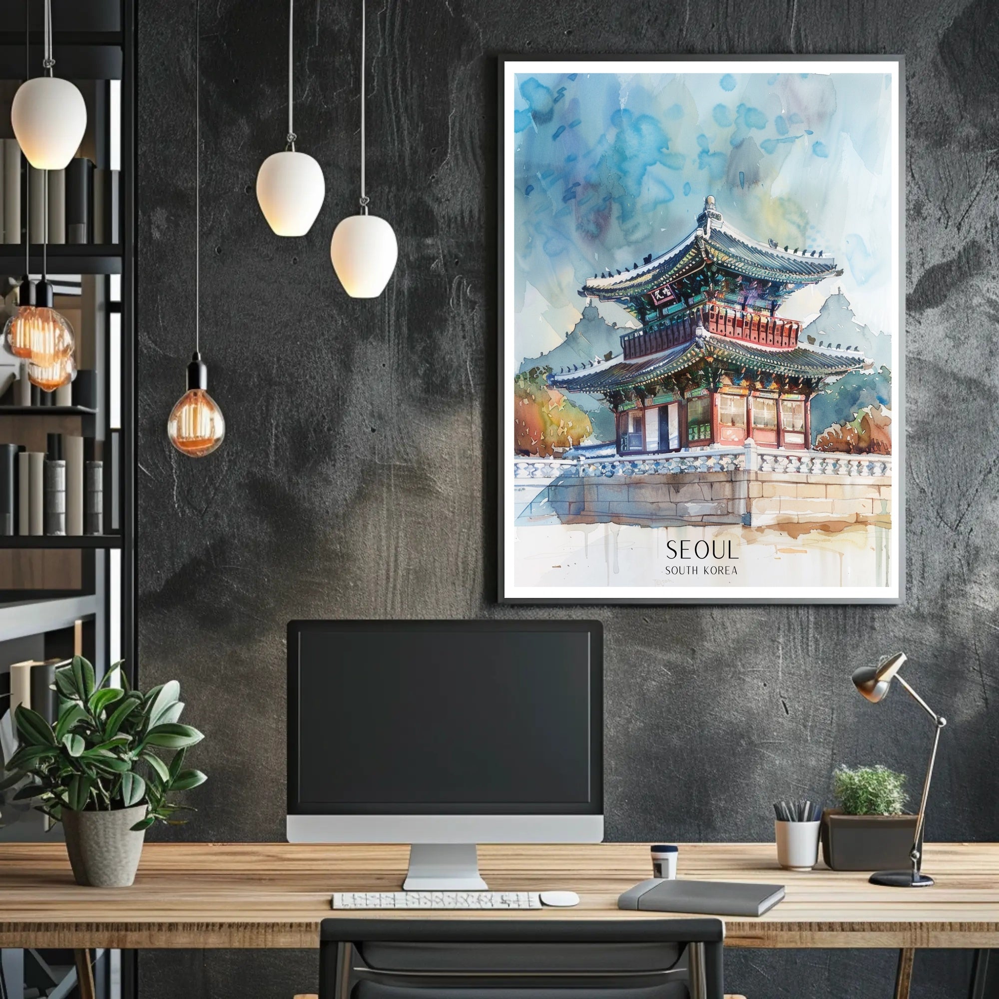 Traditional Korean Architecture Poster PosterGoat