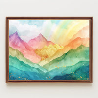 Vibrant Mountain Landscape Poster