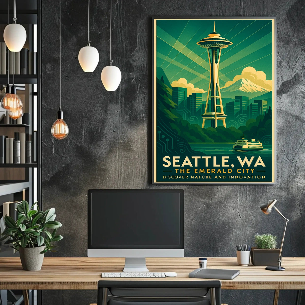 Seattle, WA The Emerald City Poster