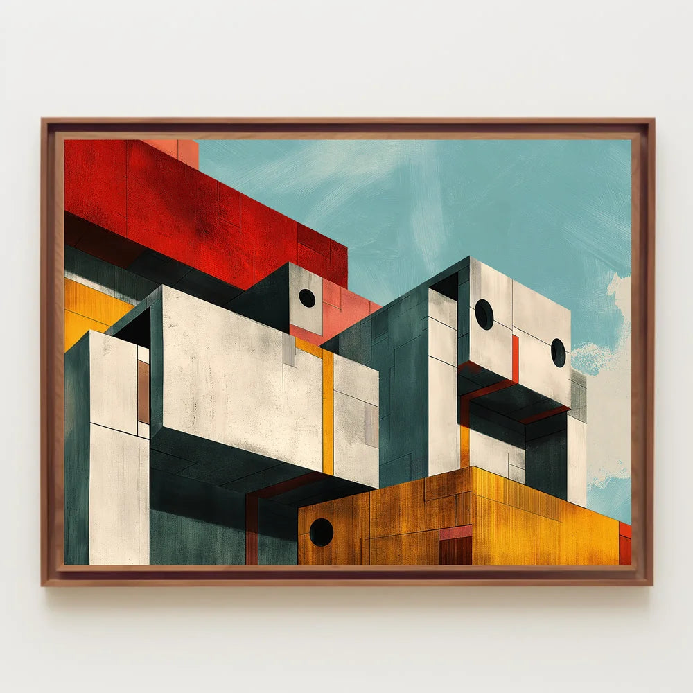 Modern Abstract Architectural Geometric Shapes Poster