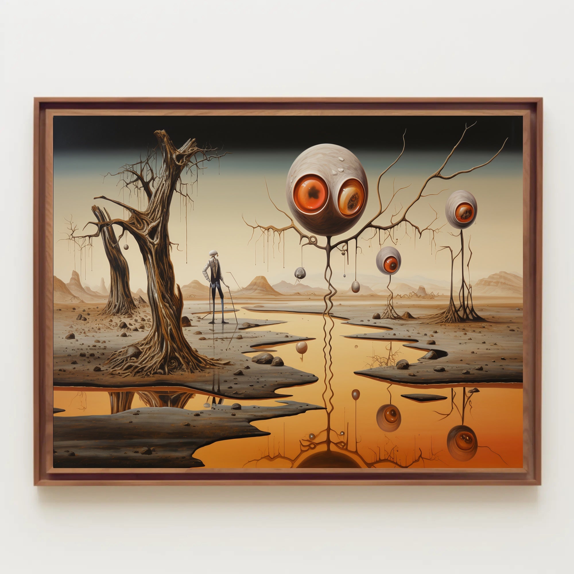 Surreal Alien Landscape: Futuristic Sci-Fi Poster