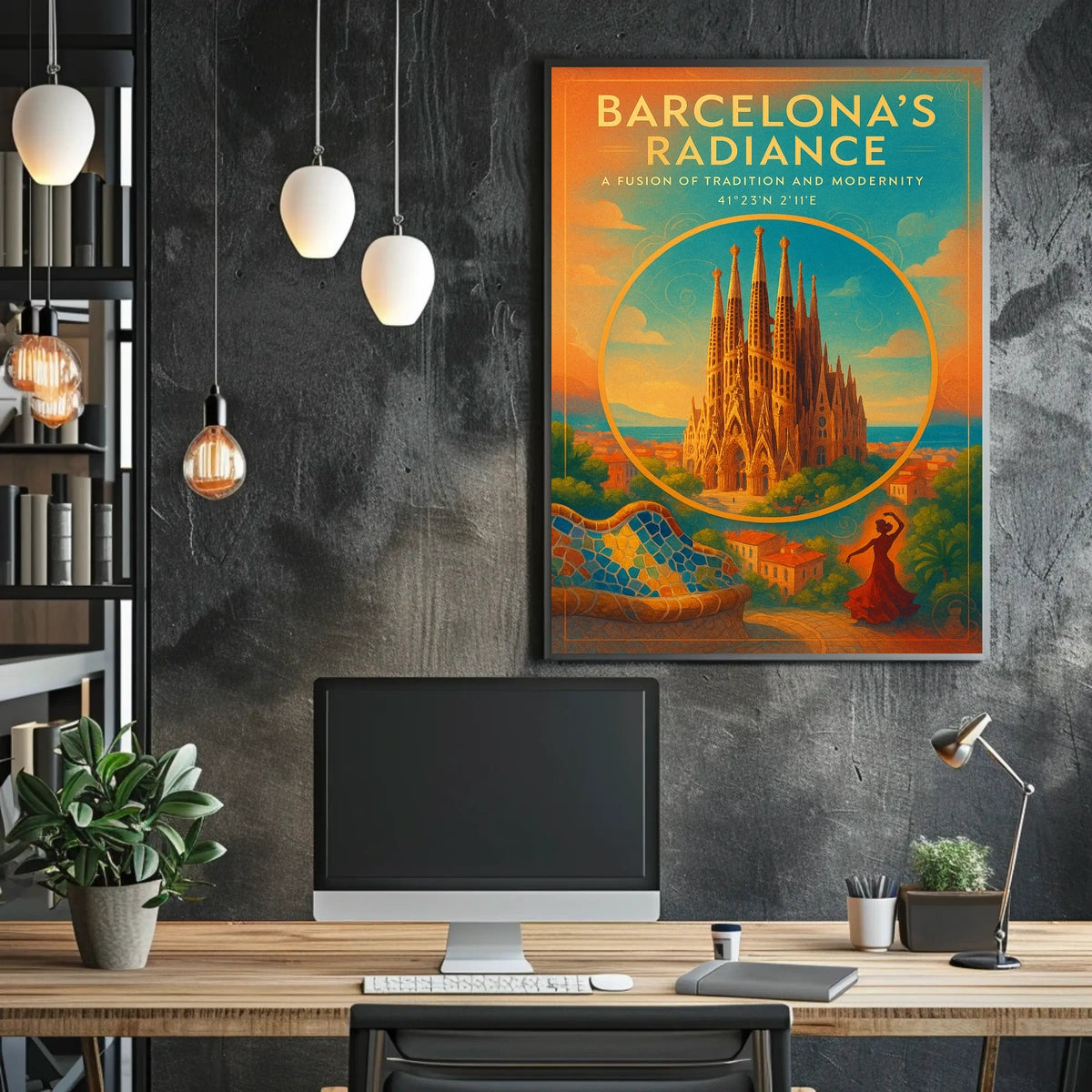 Barcelonas Radiance Poster