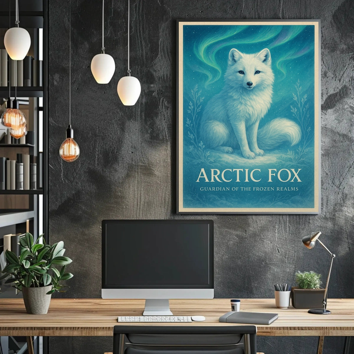 Arctic Fox Guardian of the Frozen Realms Poster