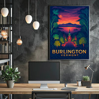 Burlington Vermont at Sunset Poster